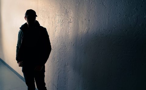 Suspicious,Man.,Silhouette,Of,Criminal.,Stalker,Or,Anonymous,Stranger.,Gang